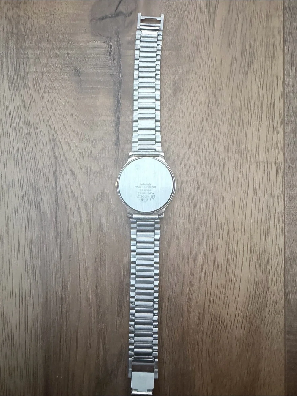 Vintage Seiko Silver and Gold two tone Men's Watch with Black Dial